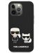 Калъф Karl Lagerfeld - Karl and Choupette, iPhone 13 Pro, черен - 1t